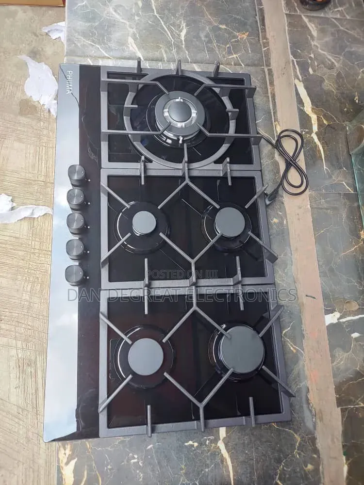 Phiima 5 Gas Buner 90cm Glass Inbuilt Cooker