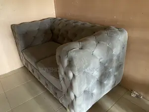 Neat Fairly Used 2-Seater Grey Couch – Comfortable