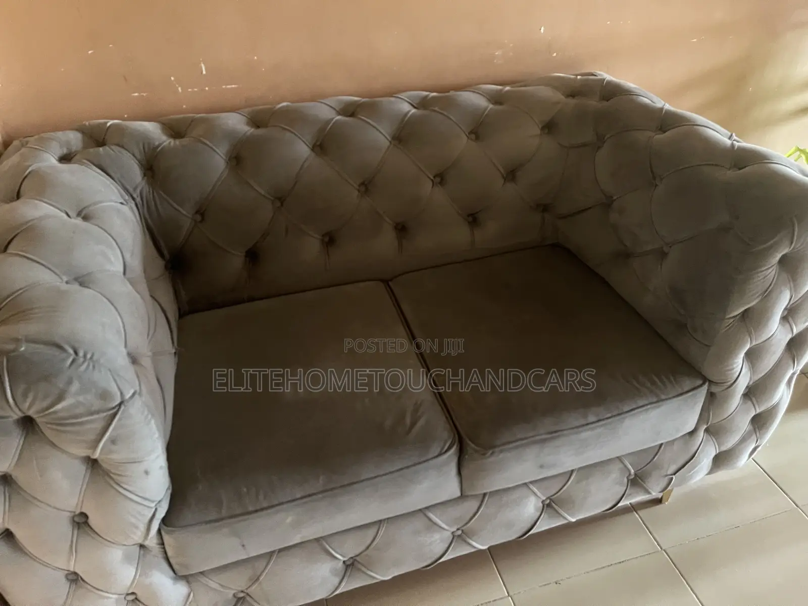 Neat Fairly Used 2-Seater Grey Couch – Comfortable
