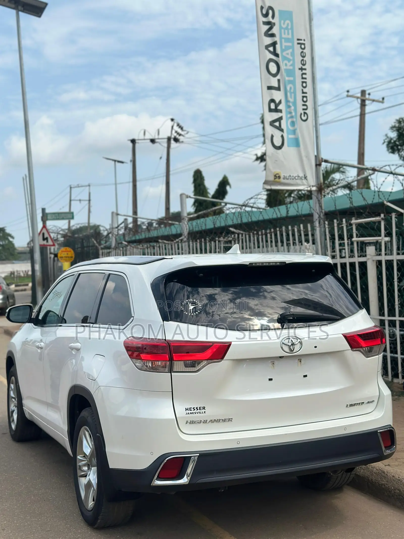 Toyota Highlander Limited 4x4 V6 (3.5L 6cyl 8A) 2018 White