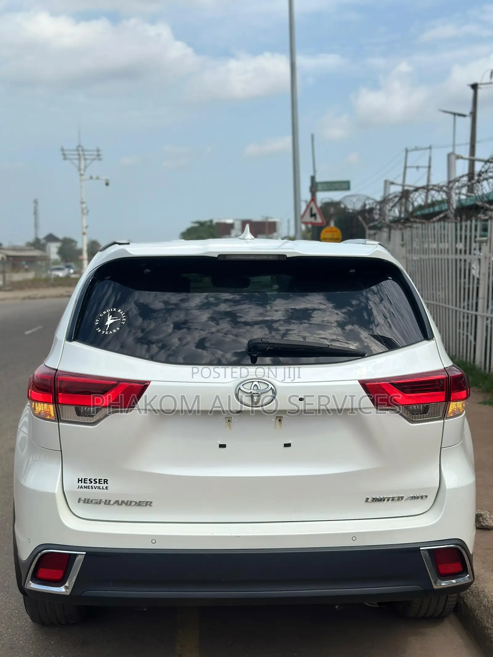 Toyota Highlander Limited 4x4 V6 (3.5L 6cyl 8A) 2018 White