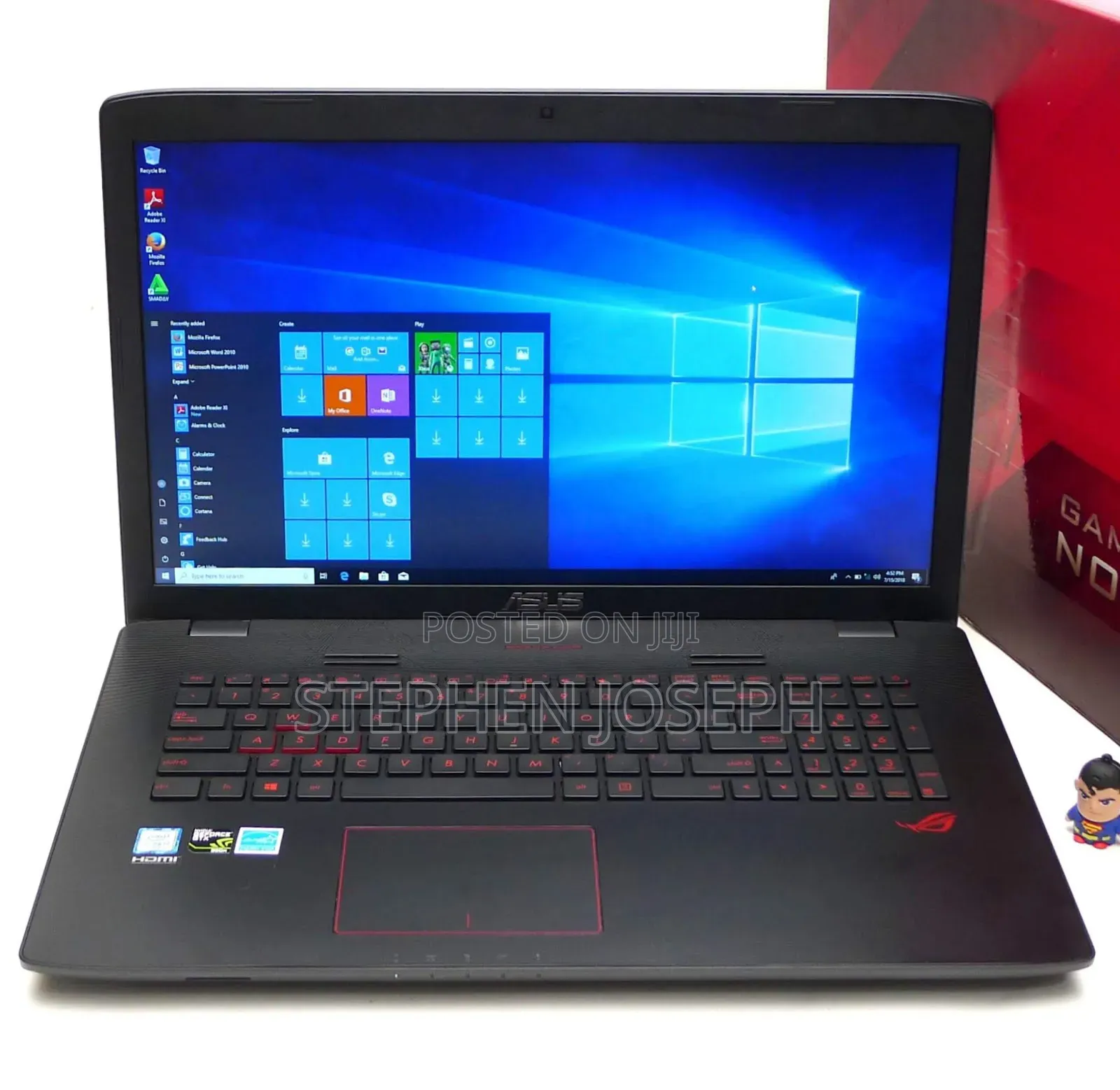 Laptop Asus ROG GL752VW 8GB Intel Core i7 SSD 256GB