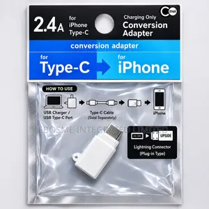 Type-C to iPhone Lightning Charging Adapter – 2.4a Fast Charging