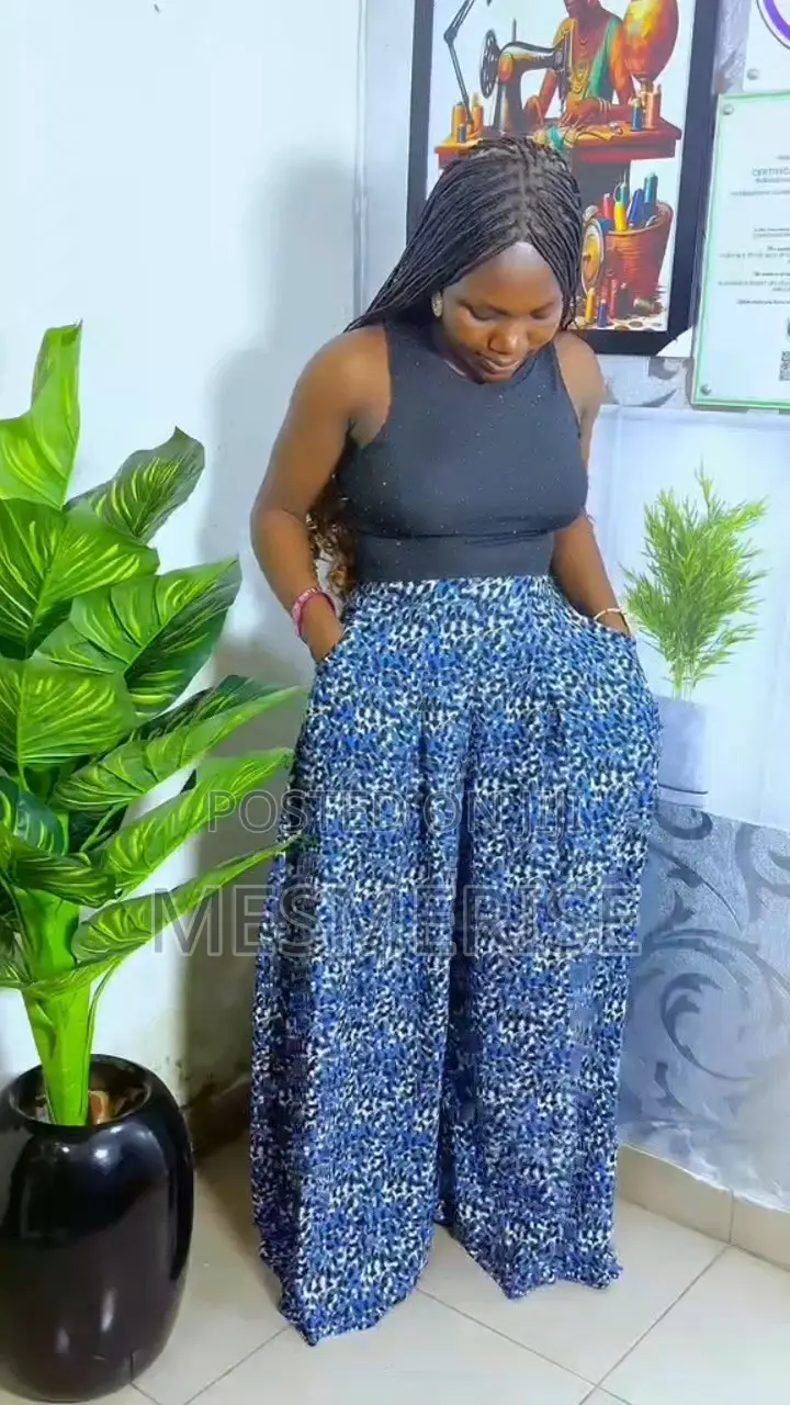 Elegant Palazzo Pants Basic Top Set