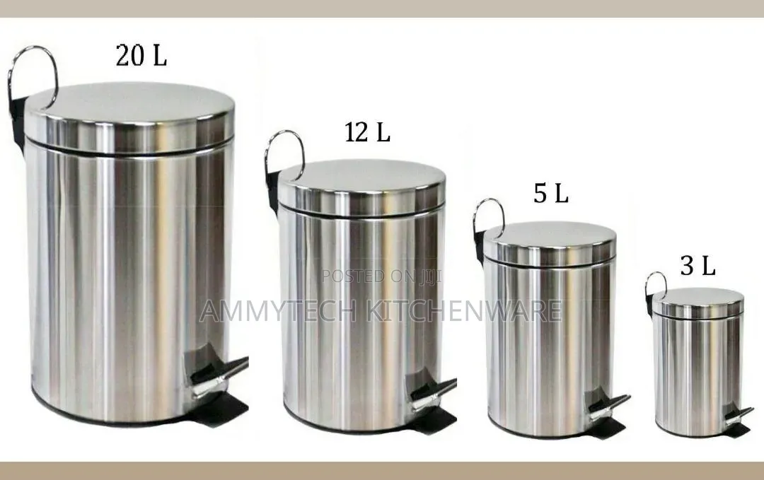 Stainless Steel Pedals Trash Bin