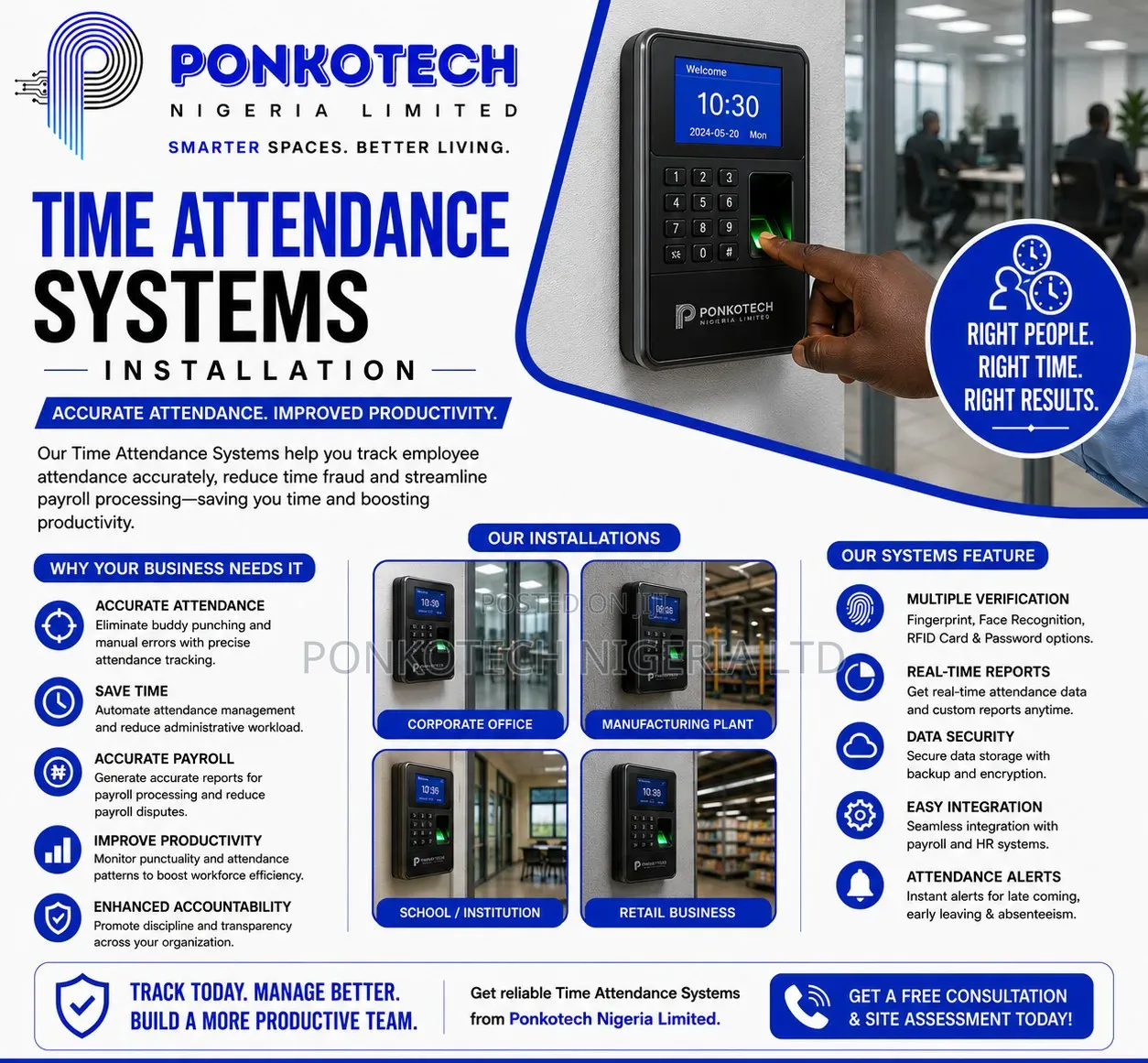 Time Attendance Machine Installation – Track Staff Easily