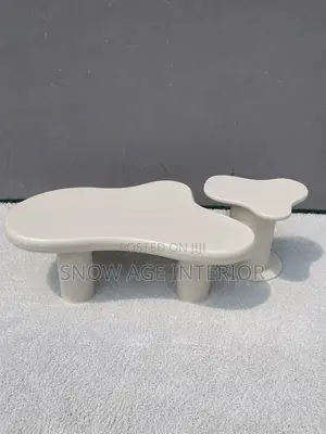 Sculptural Pebble Coffee Table Side Table Set.