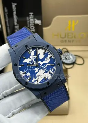 Automatic Quality Luxury Hublot Leather Wristwatch