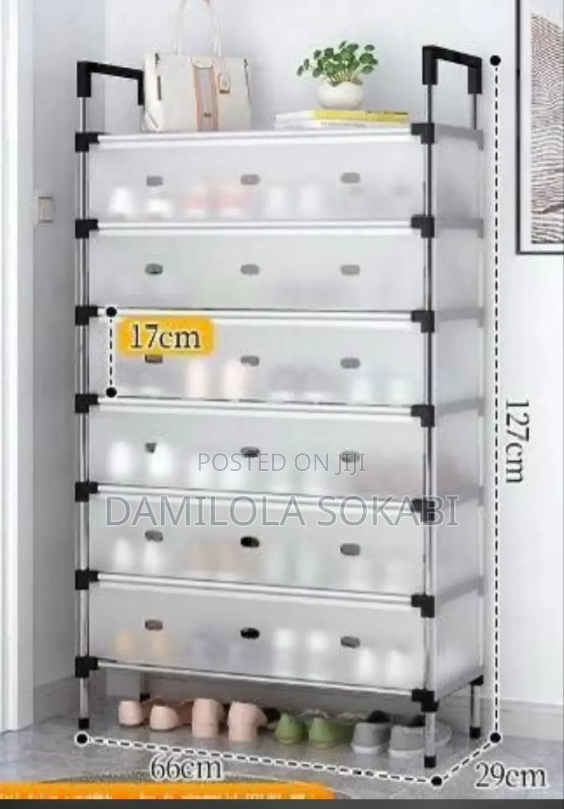 7 Step Dustproof Shoe Rack
