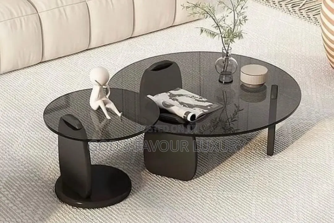Glass Center Table and Side Stool.