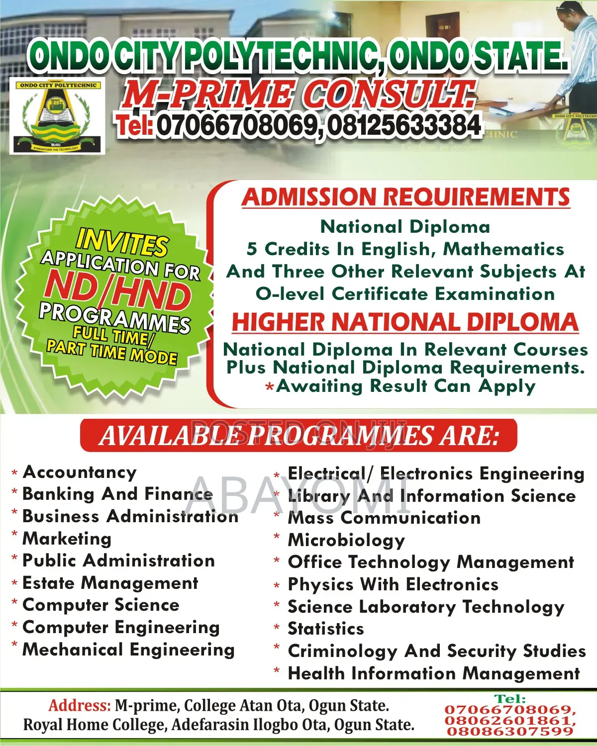 Distance Learning Programme