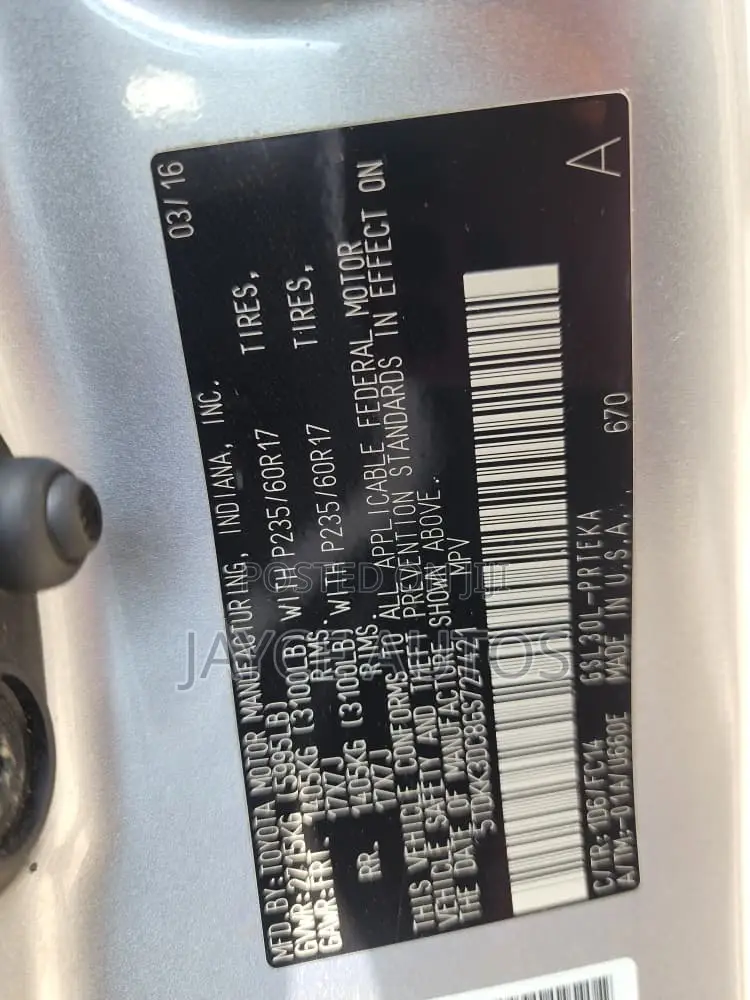 Toyota Highlander 2017 Silver