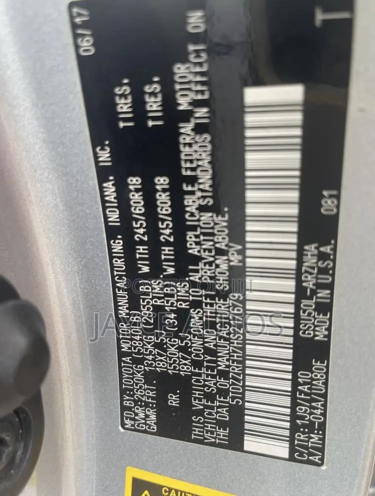 Toyota Highlander 2017 Silver