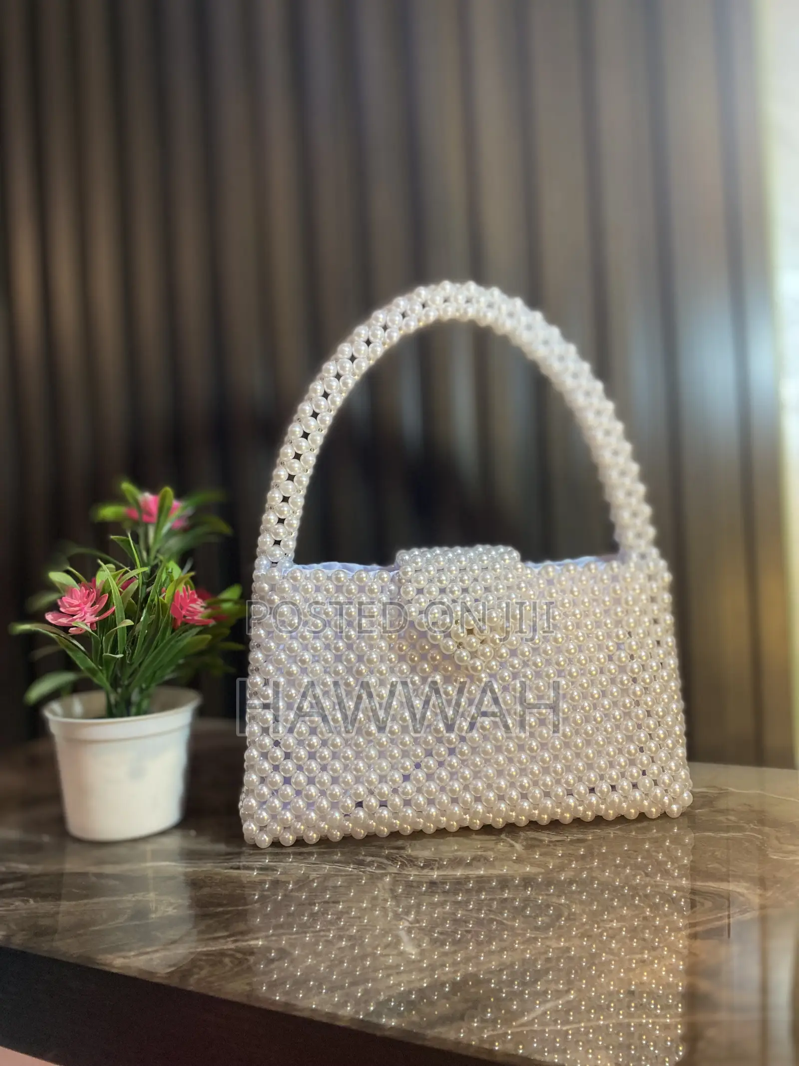 Beaded Bag ( Ivory Pearl Grace)