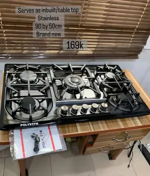 Polystar 90x50cm 5-Burner Gas Cooker