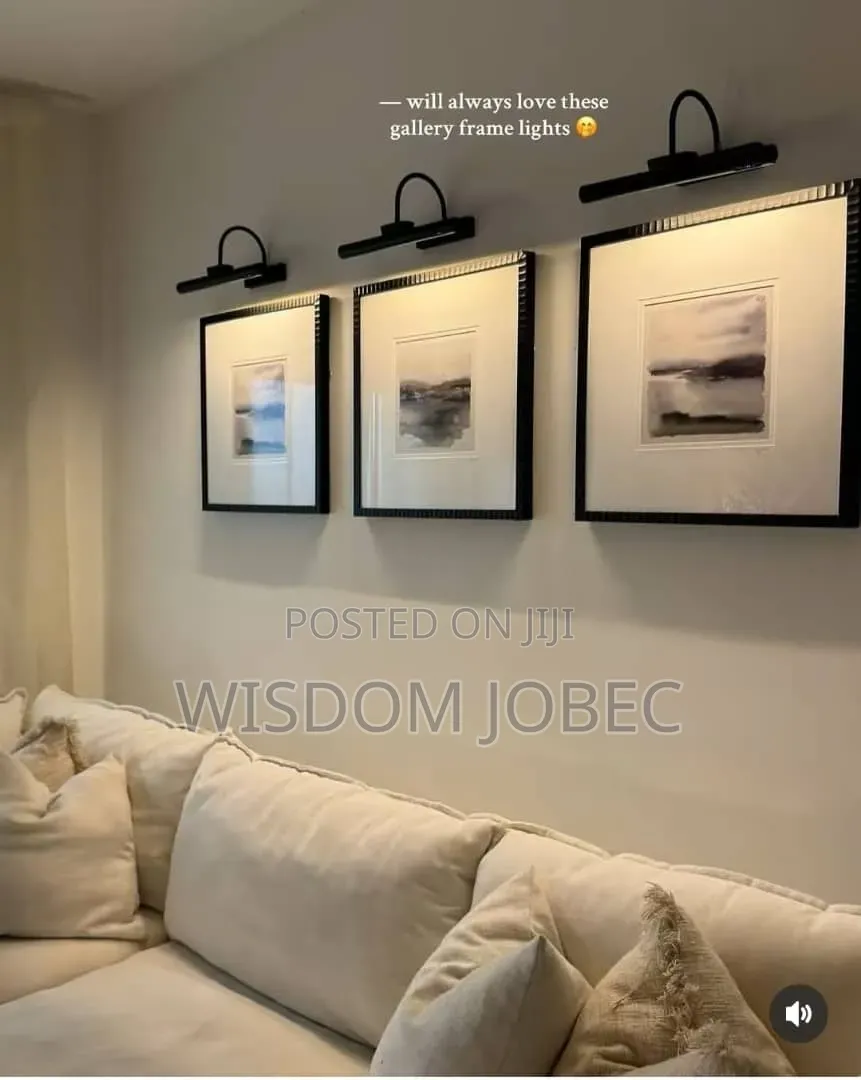Modern Black Minimalist Picture Light