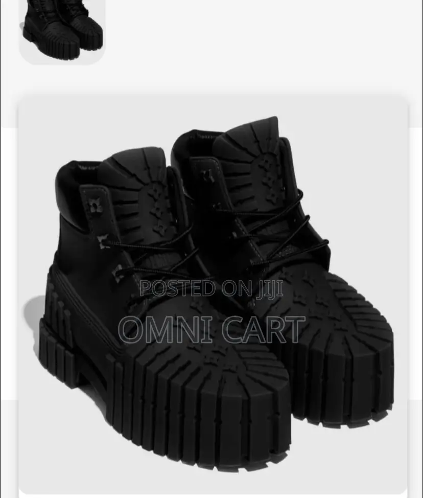 MSCHF 2x4 Luxury Double the Lug Brutalist Platform Leather Boot