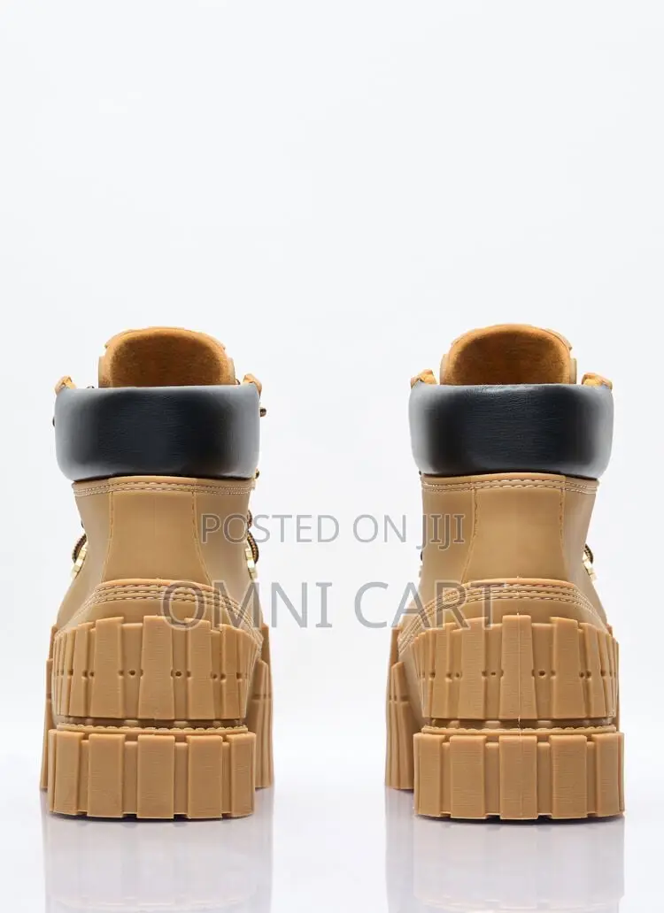 MSCHF 2x4 Luxury Double the Lug Brutalist Platform Leather Boot
