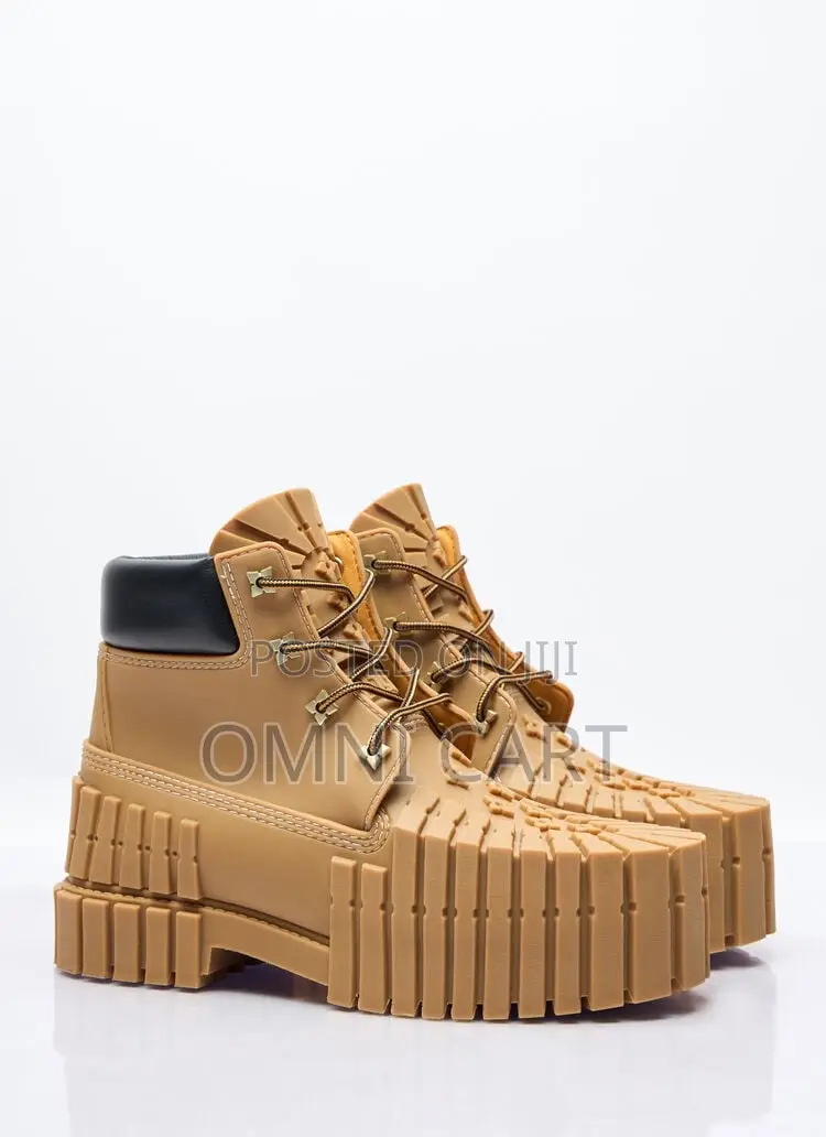 MSCHF 2x4 Luxury Double the Lug Brutalist Platform Leather Boot