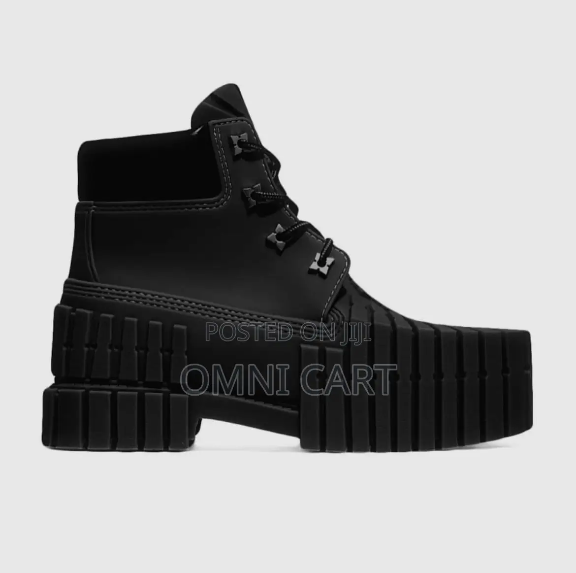 MSCHF 2x4 Luxury Double the Lug Brutalist Platform Leather Boot