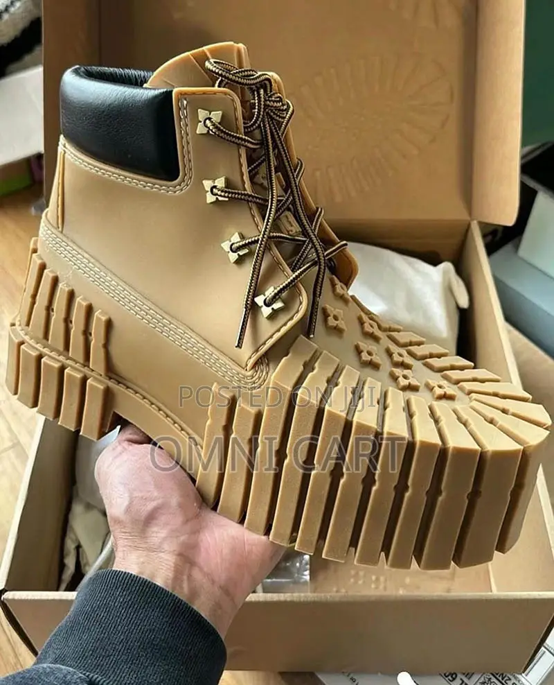 MSCHF 2x4 Luxury Double the Lug Brutalist Platform Leather Boot
