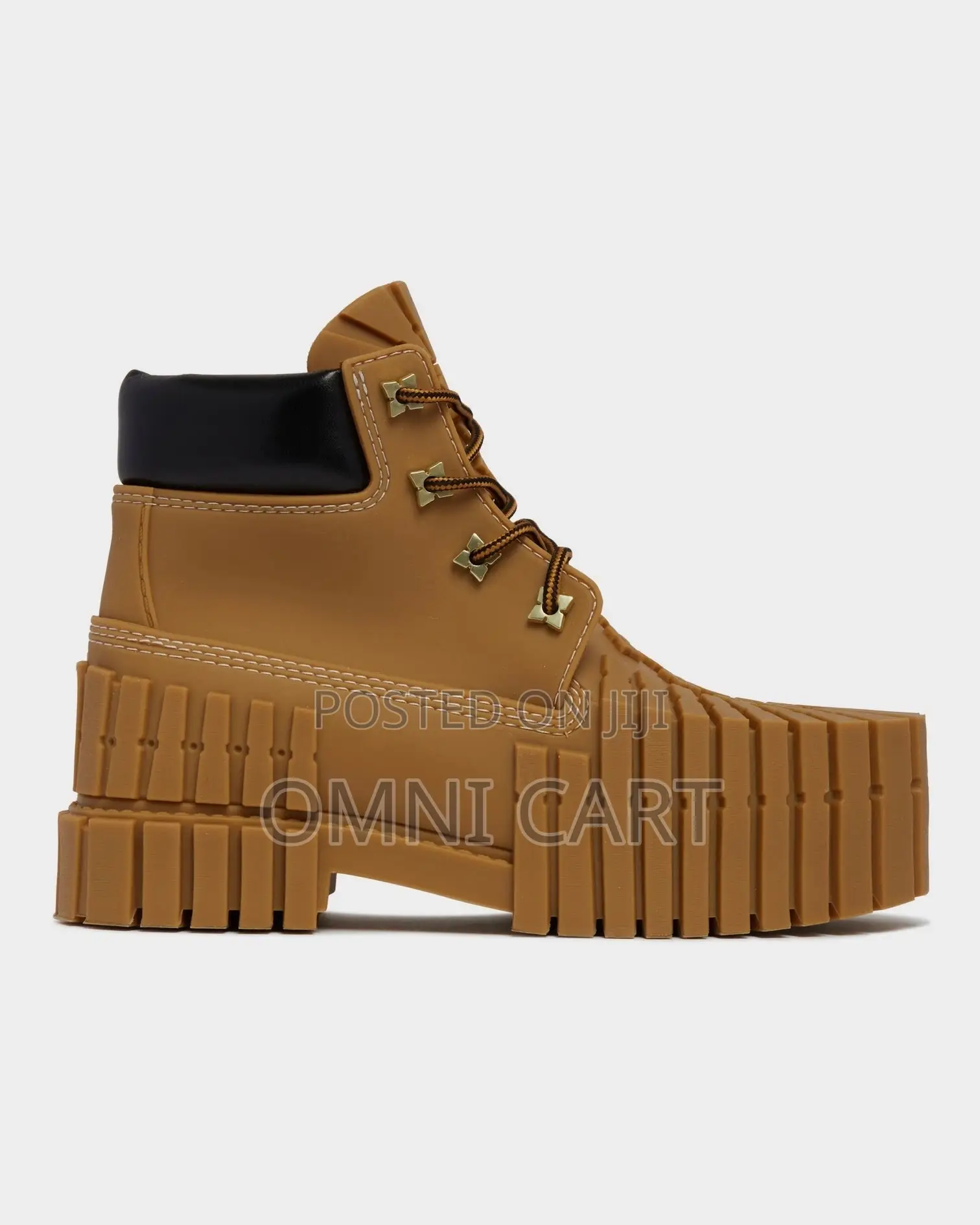 MSCHF 2x4 Luxury Double the Lug Brutalist Platform Leather Boot