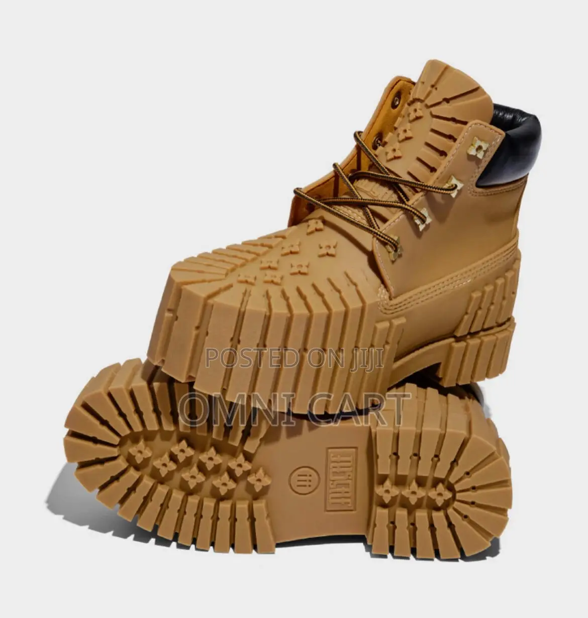 MSCHF 2x4 Luxury Double the Lug Brutalist Platform Leather Boot