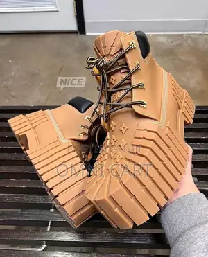 MSCHF 2x4 Luxury Double the Lug Brutalist Platform Leather Boot