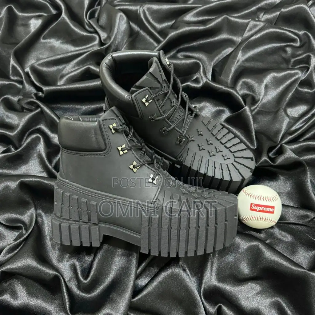 MSCHF 2x4 Luxury Double the Lug Brutalist Platform Leather Boot
