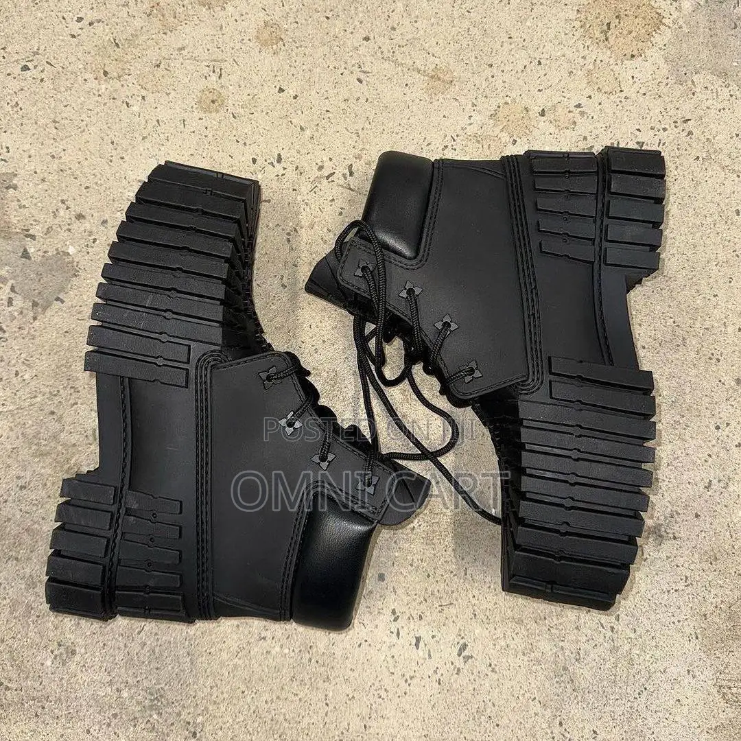 MSCHF 2x4 Luxury Double the Lug Brutalist Platform Leather Boot