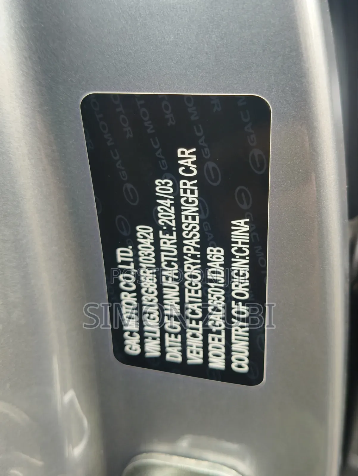 New GAC GS8 2024 Silver
