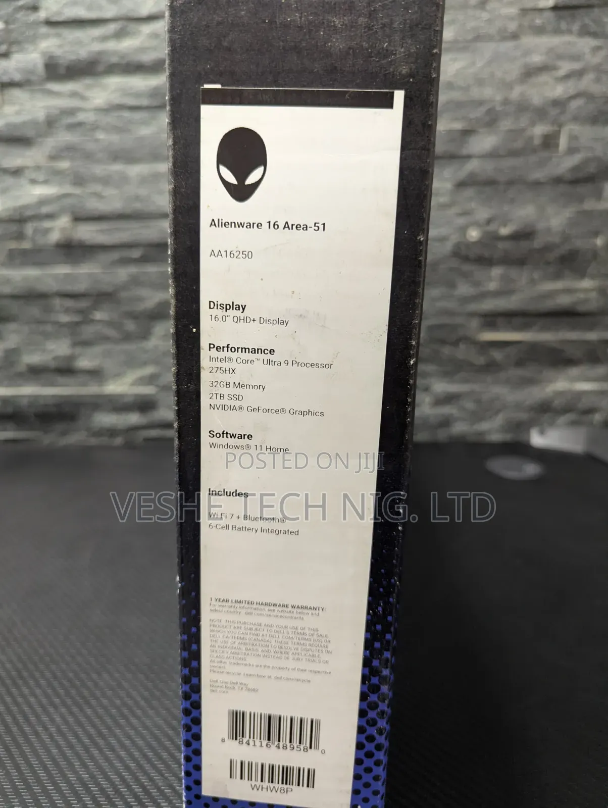 New Laptop Alienware Area-51 32GB Intel Core Ultra 9 SSD 2T