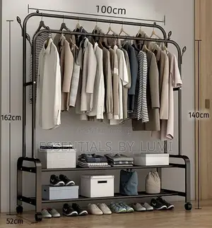 58kgheavy Duty Double Pole Boutique Metal Clothes Hanger