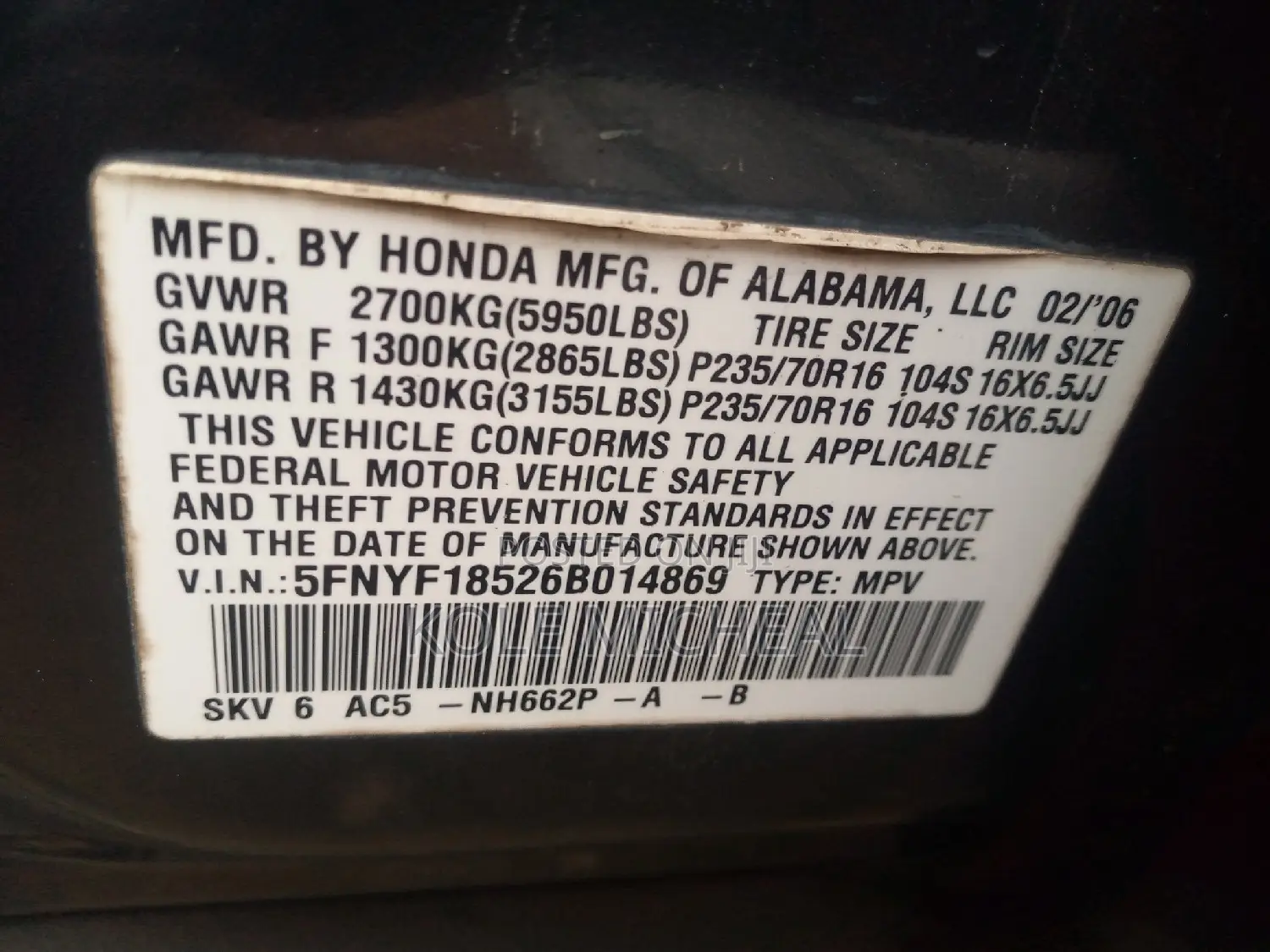 Honda Pilot 2006