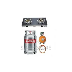 Cepsa 12.5kg Cylinder Stainless Glass+Free Regulator Hose Clips