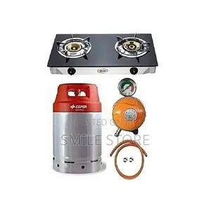 Cepsa 12.5kg Cylinder Gas Cooker Glass Regulator, Hose Clips