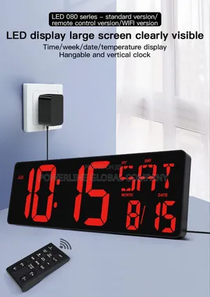 Digital Wall Clock With Count Down/ Alarm/ Bluetooth/ Battery/ Remote