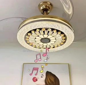 Led Fan Chandelier Light, Btmp3 Nd Remote