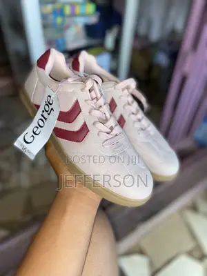 George Retro Casual Sneakers – Pink Burgundy