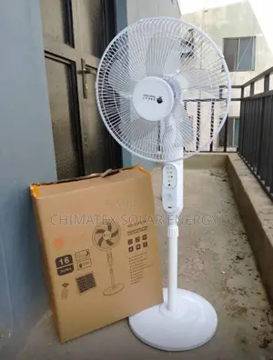 White Great Model Gr-Ssf618 Rechargeable Solar Standing Fan Affordable