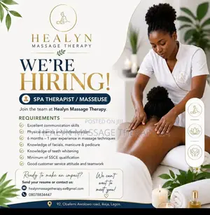 We Are Hiring (Spa Therapist/Masseuse)