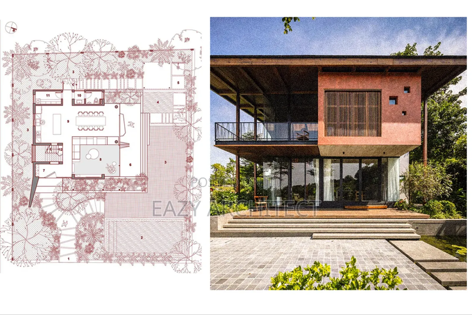 Architectural Design, Complex Building And 3d Rendering