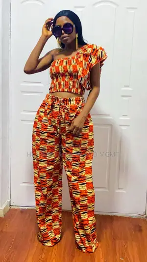 One-Shoulder Crop Top and Trouser - Style 542