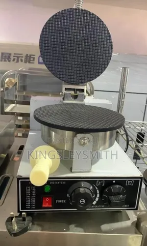 Commercial Electric Waffle Cone Maker Machine Stainless Steel Body