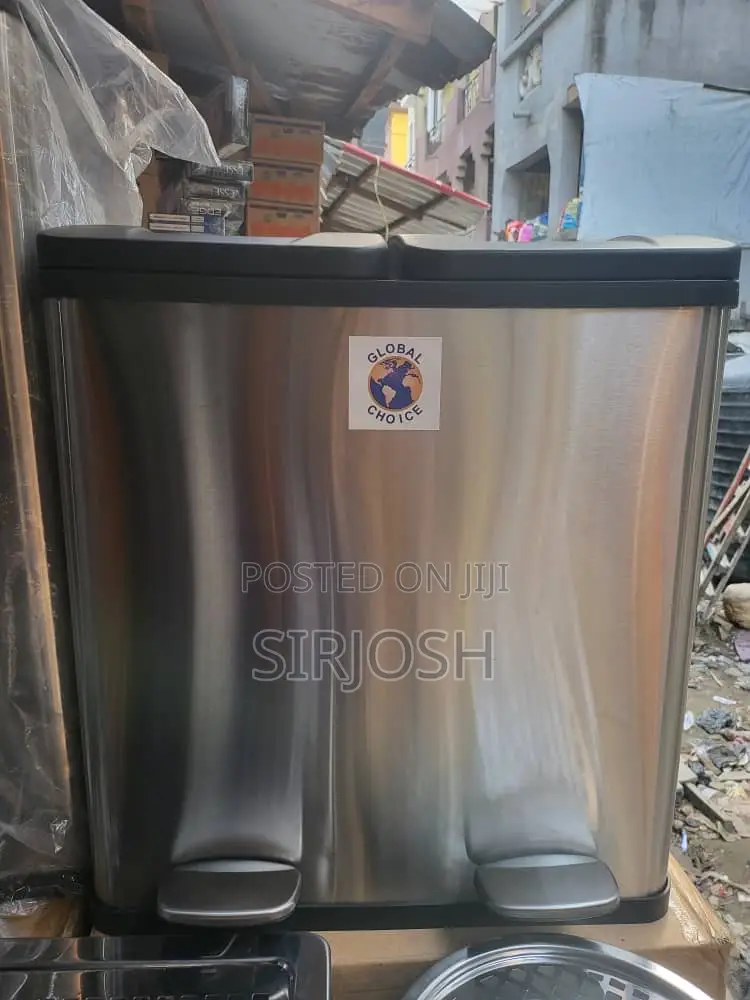 40l 2 Compartment Stainless Steel Waste Bin