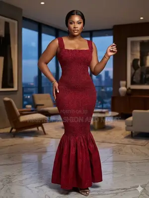 Mermaid Gown With Small Strap - Style 932