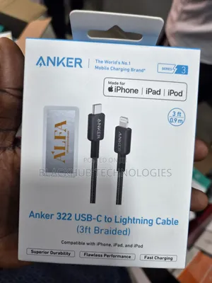 Anker 322 Usb-C to Lightning Cable 3ft Braided