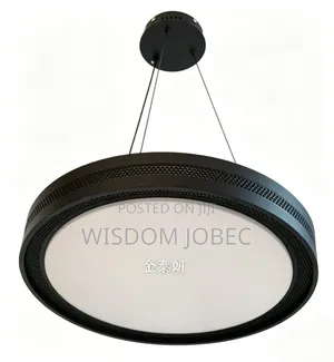 Metal Led Pendant Light Featuring a Circular
