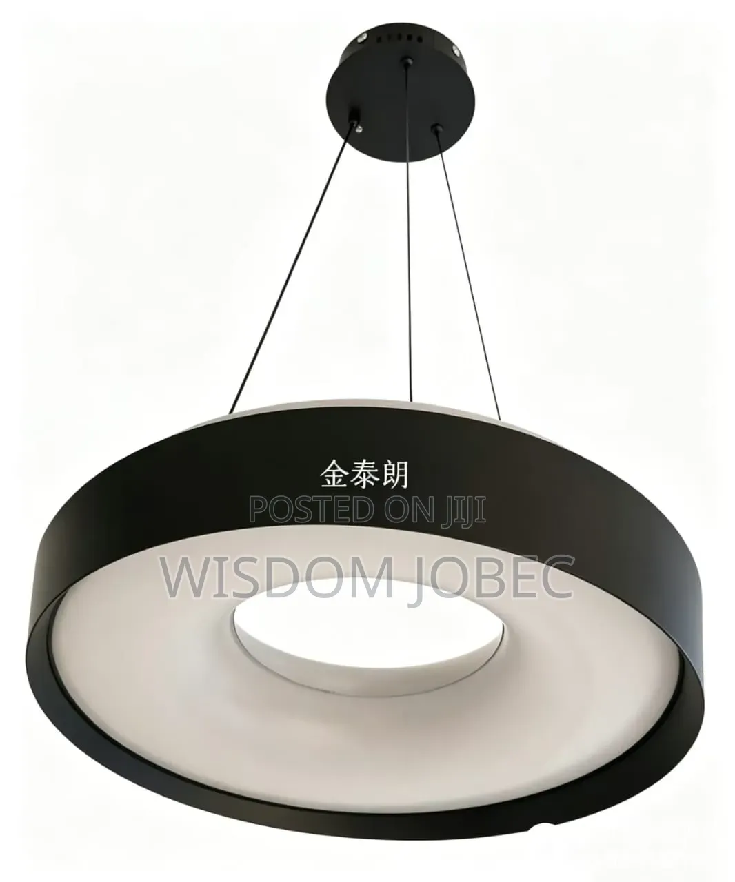 Metal Led Pendant Light Featuring a Circular