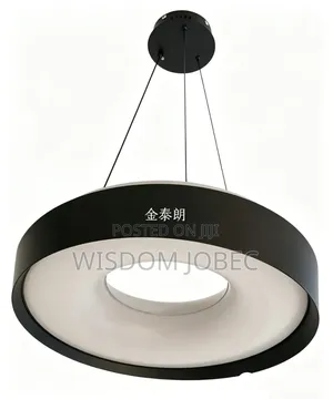 Metal Led Pendant Light Featuring a Circular